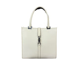 Gucci Off-White Leather Piston Lock Jackie Tote