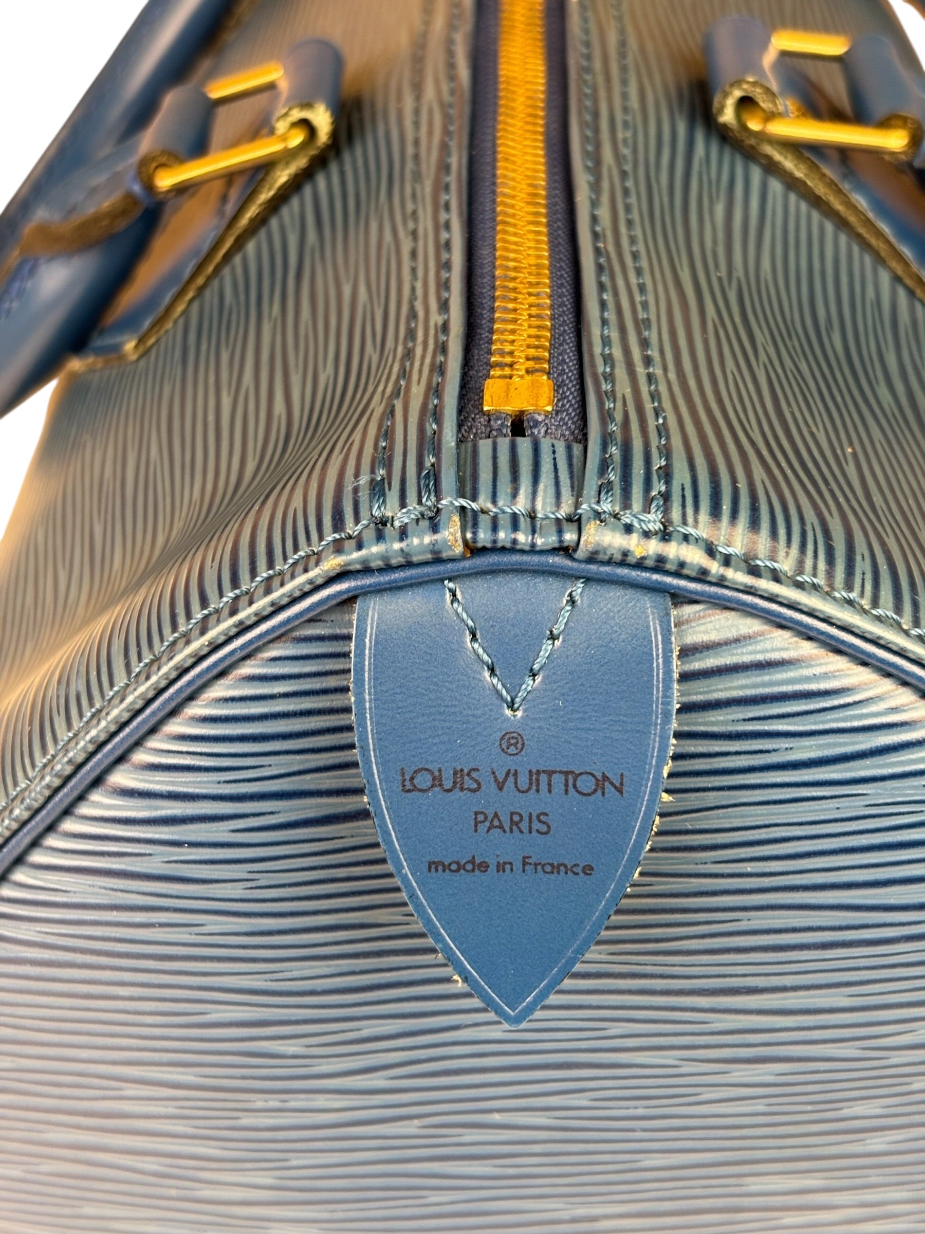 Louis Vuitton Blue Epi Leather Speedy 30