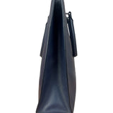 Prada Navy Blue Saffiano Leather Vertical Tote Bag