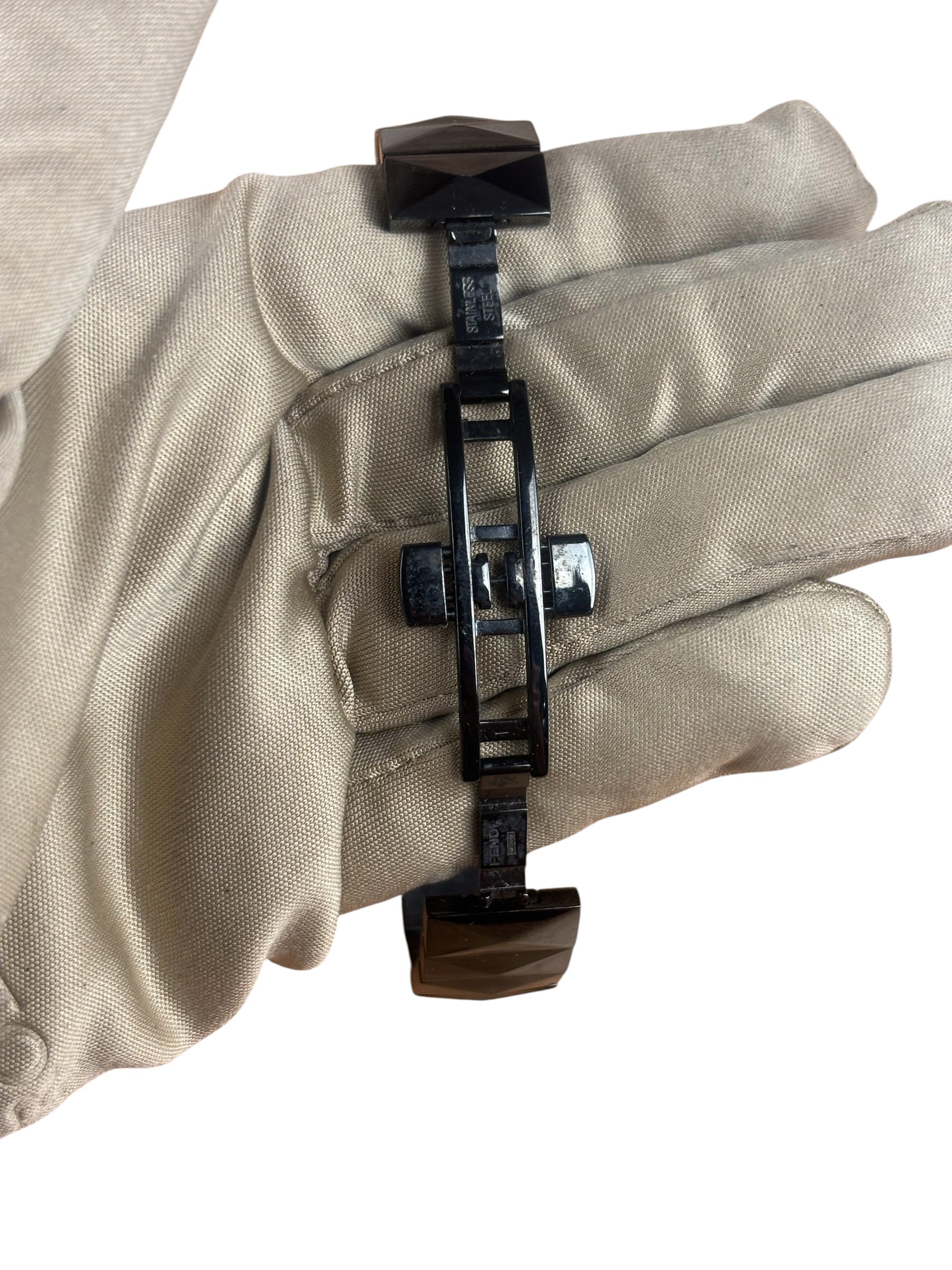 Fendi 4270L Black Pyramid Band Watch