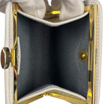 Christian Dior Vintage White Honeycomb Print Mini Coin Pouch