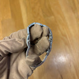 Fendi Black Dial Tank Stainless Letter Links