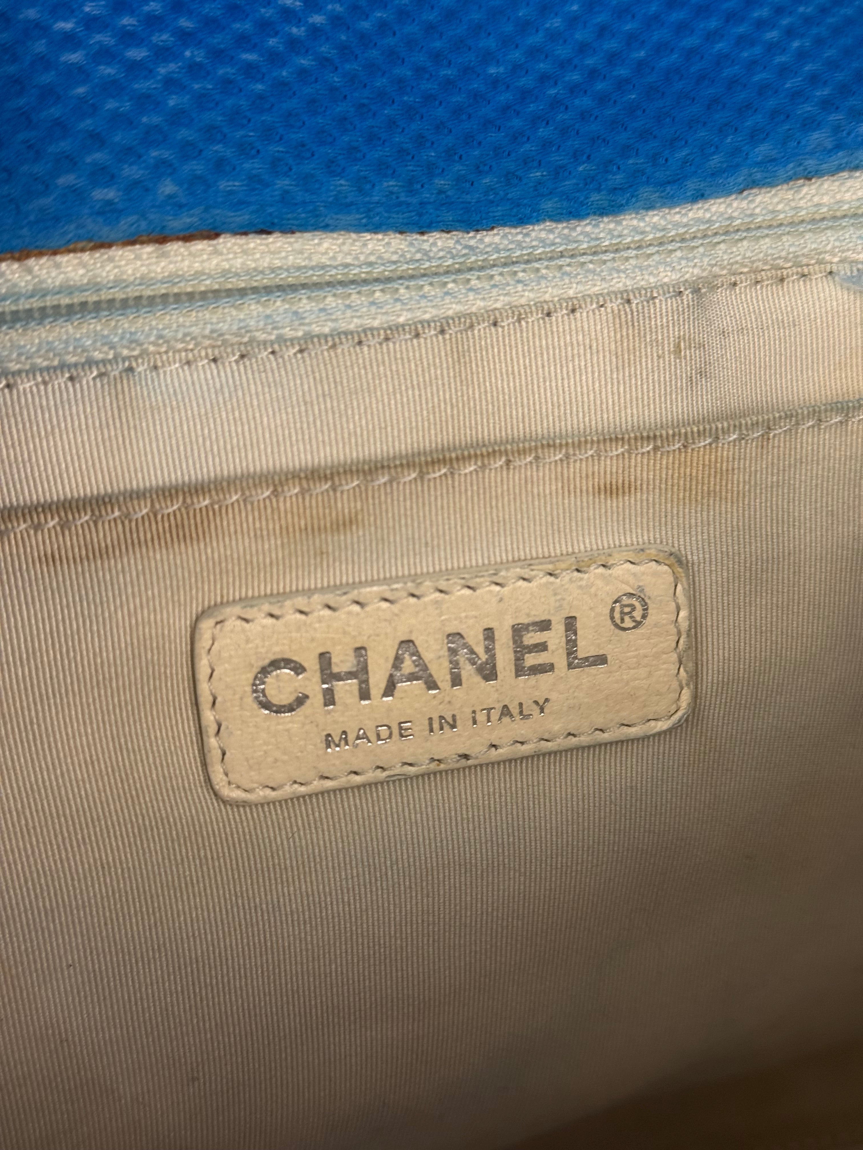 Chanel Medium Quilted Perforated Jersey Single Flap 2009