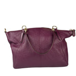 Coach Purple Pebbled Leather Small Kelsey Satchel Two-Way Bag