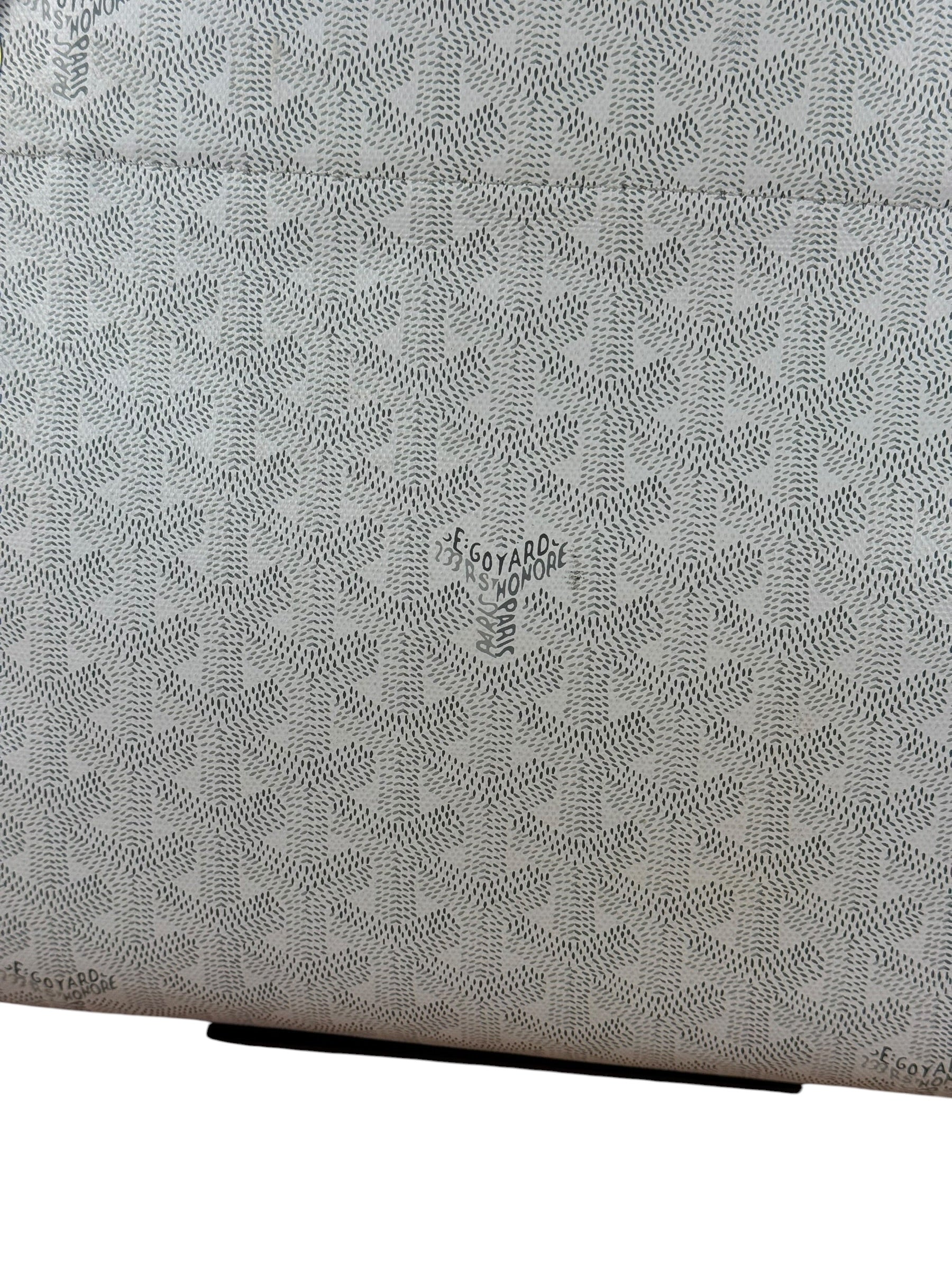 Goyard White Goyardine Sac Rouette PM Shoulder Tote