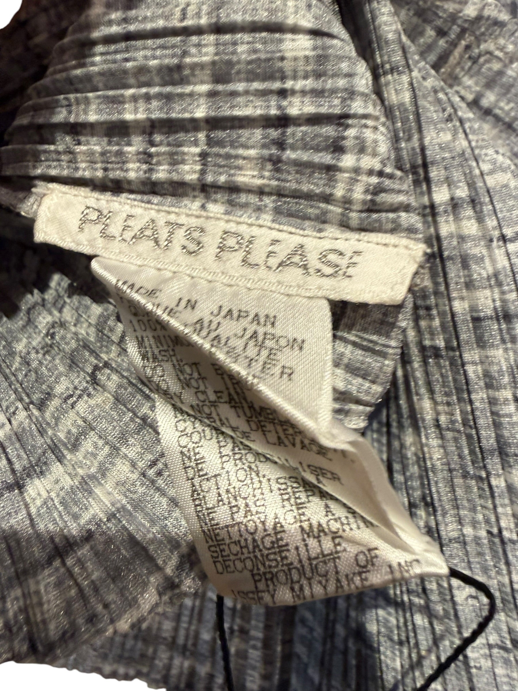 Pleats Please Grey Printed Tank Top