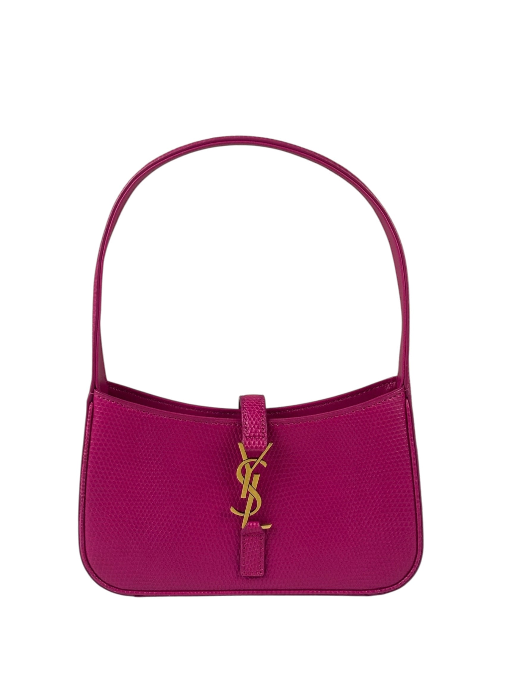 Yves Saint Laurent Pink Leather 5 Á 7 Mini Hobo Bag
