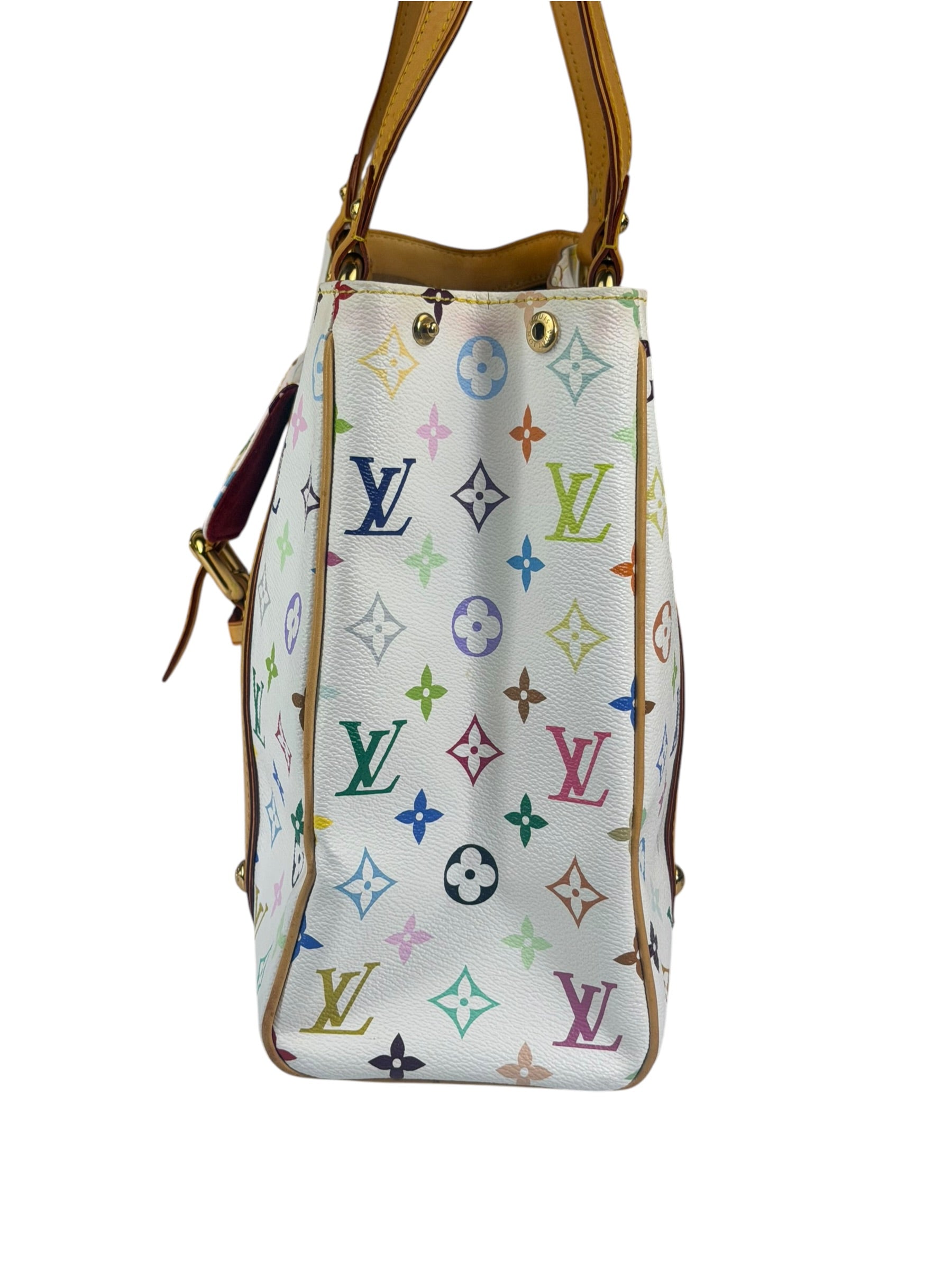 Louis Vuitton White Murakami Aurelia MM Tote Bag