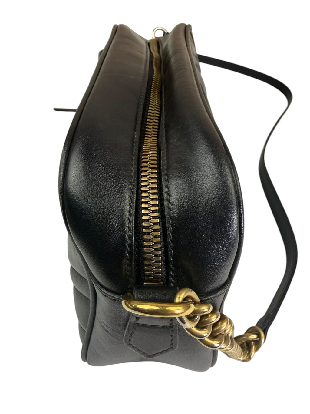 Gucci Black Leather Mormont Matelassè Camera Bag