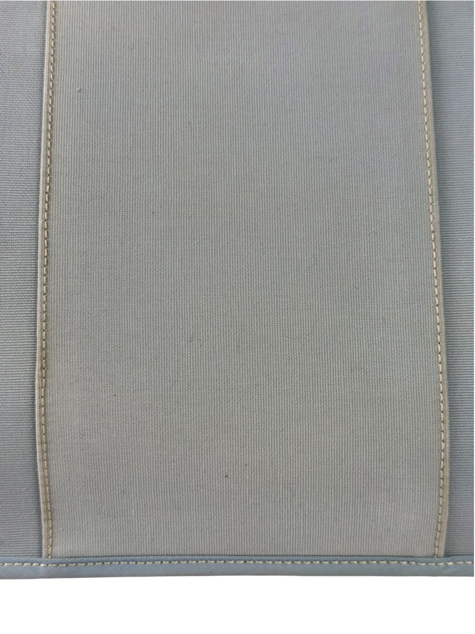 Hermes Light Blue Canvas Leather Trim Cabag Elan Tote