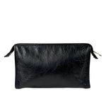 Gucci Black Leather Zip Clutch