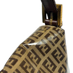 Fendi Brown Vinyl Zucca Baguette