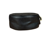 Chanel Black Quilted Caviar Leather CC Filigree Round Chain Clutch 2019