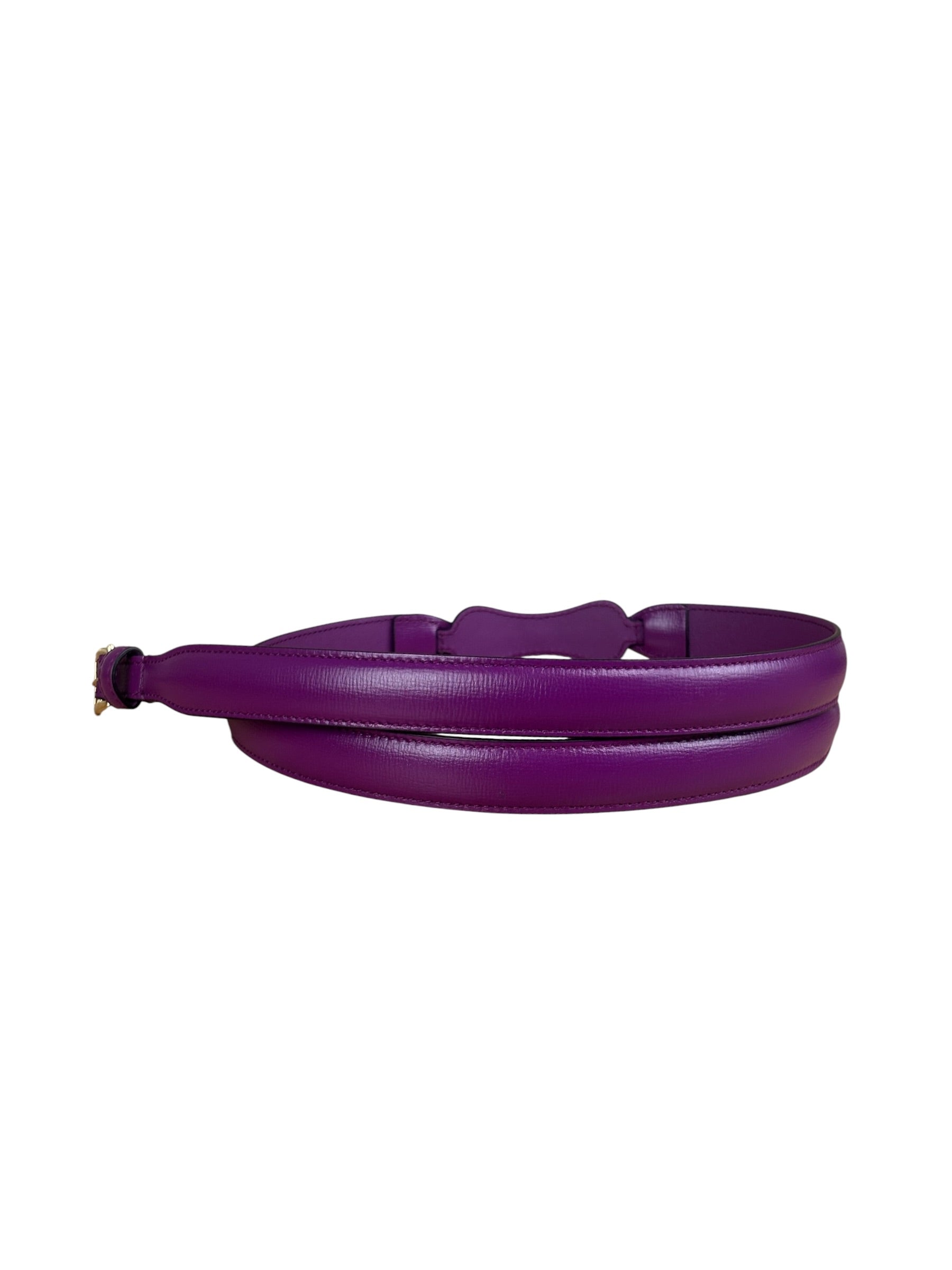 Gucci Purple Thin Leather Horsebit Belt