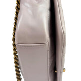 Chanel Light Lilac Calfskin Leather Quilted Flap Chain Bag