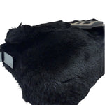 Fendi Black Shearling/Leather Trim Baguette