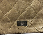 Chanel Metallic Bronze Quilted Leather Bi-Fold Long Wallet