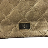 Chanel Metallic Bronze Quilted Leather Bi-Fold Long Wallet