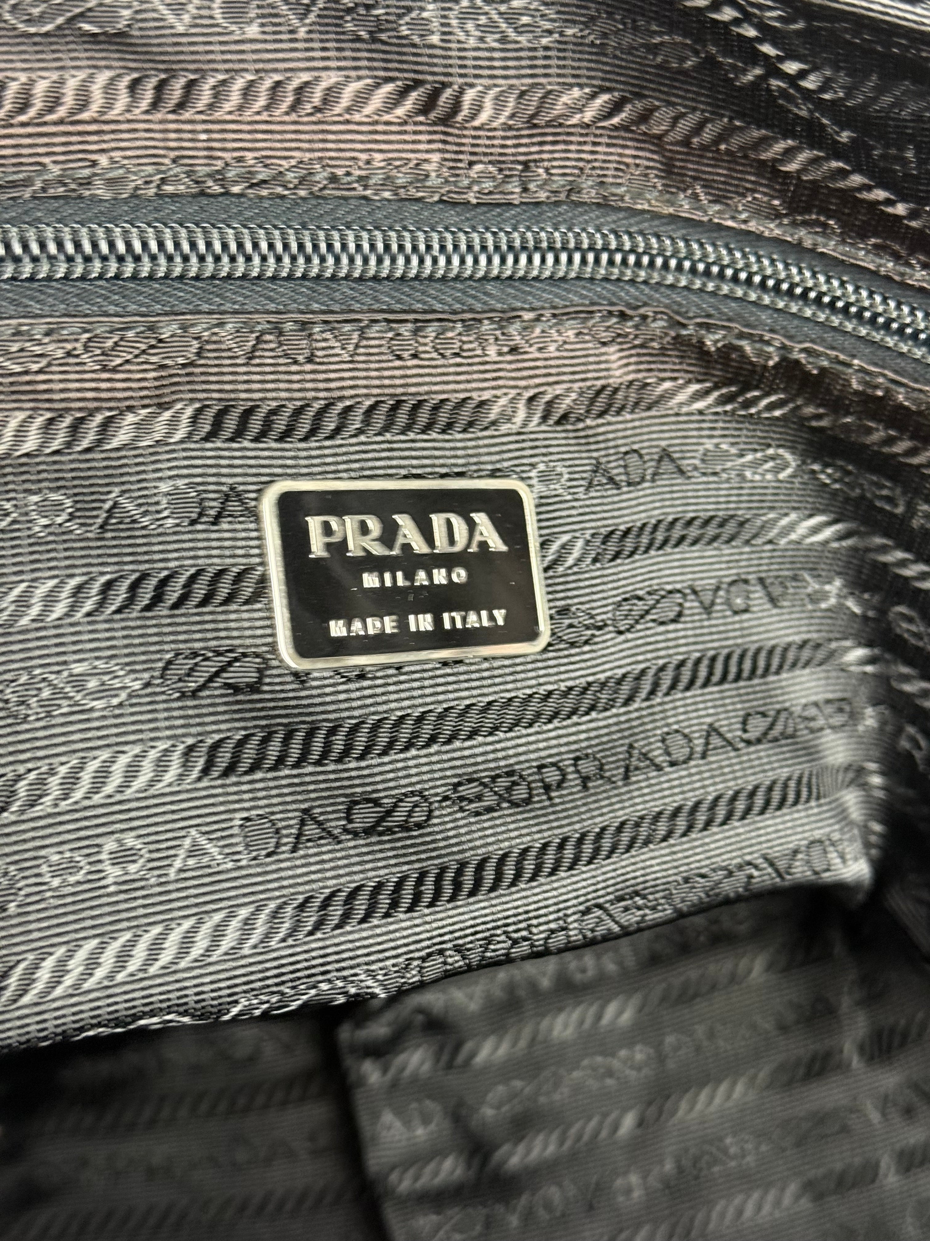 Prada Black Nylon Weekender Bag