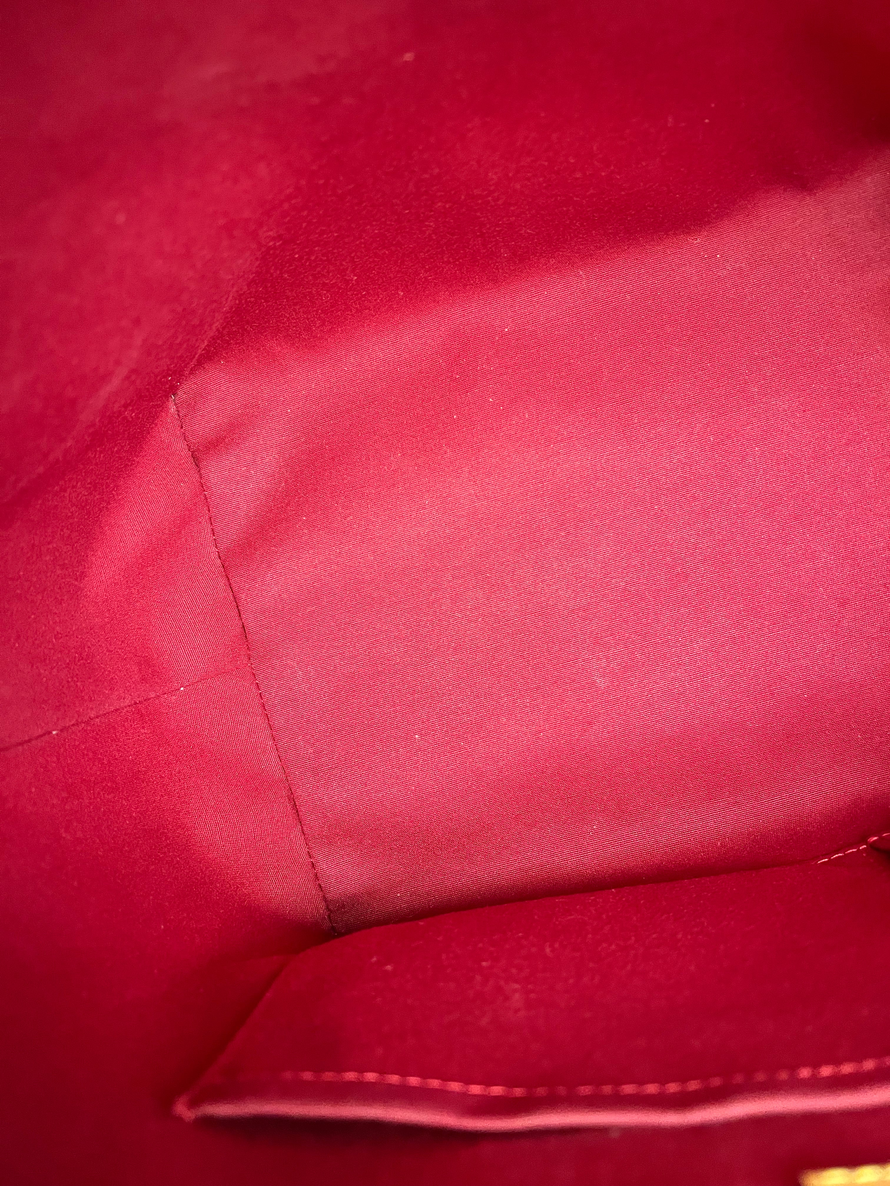 Louis Vuitton Red Monogram Vernis Bellevue Handbag