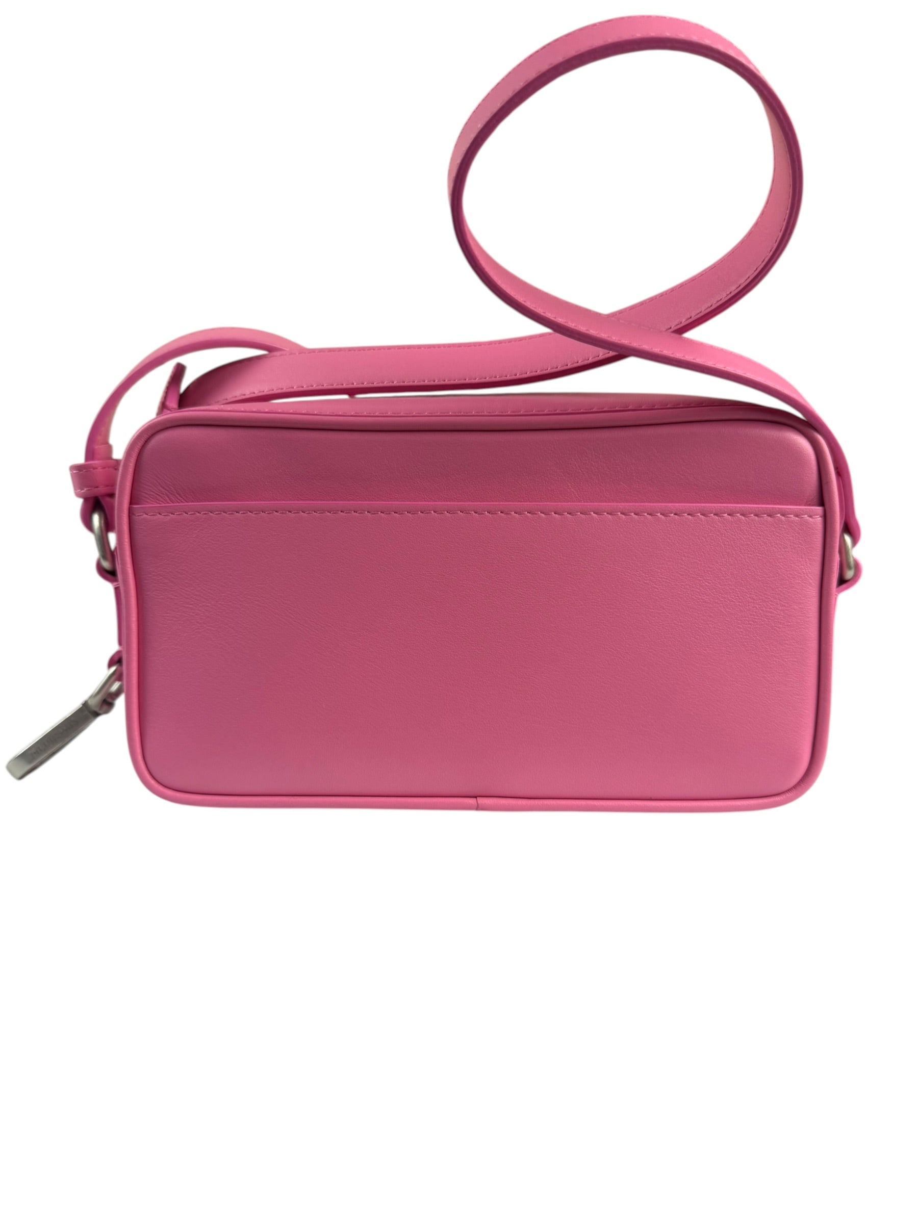 Jacquemus Le Baneto Zip Pink Leather Crossbody Bag