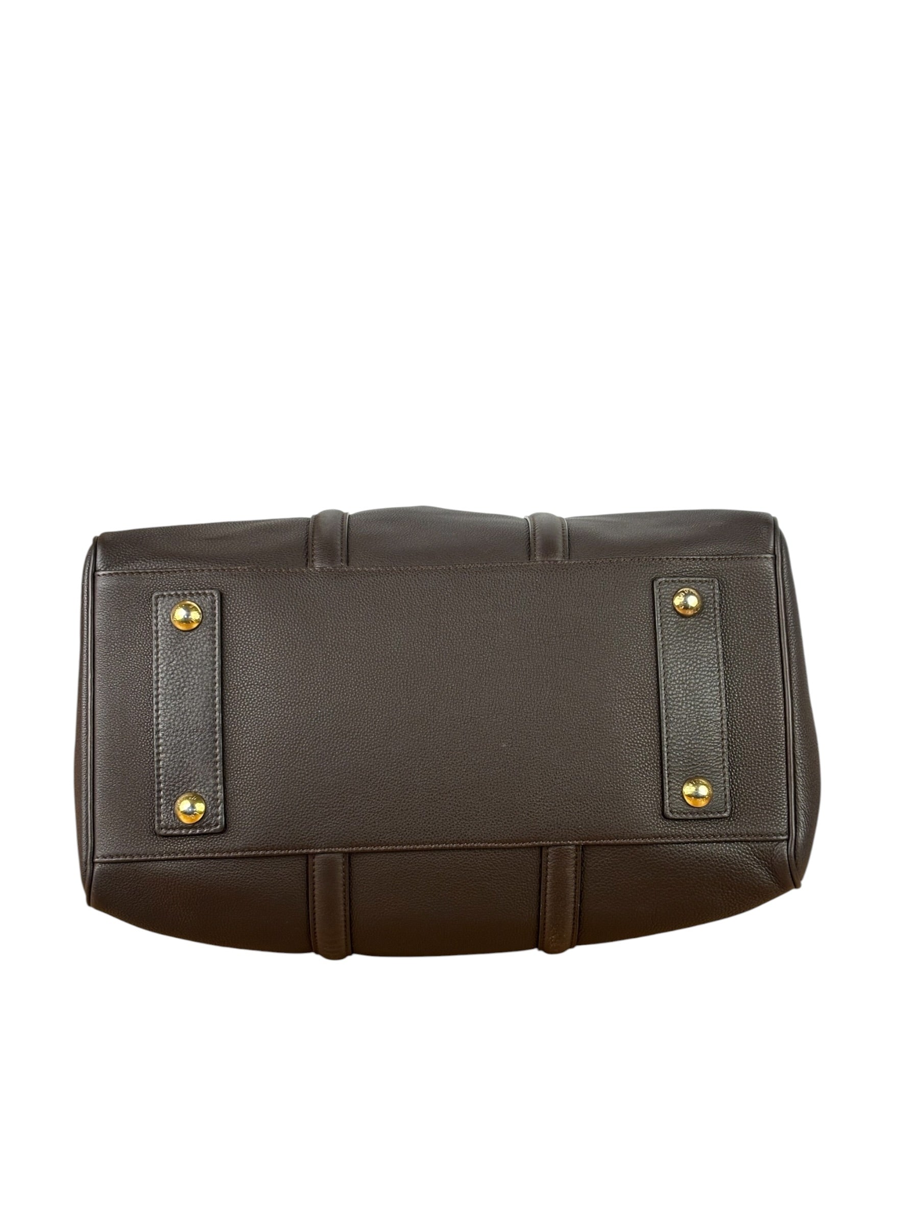 Louis Vuitton Chocolate Calfskin Sofia Coppola Duffel Bag