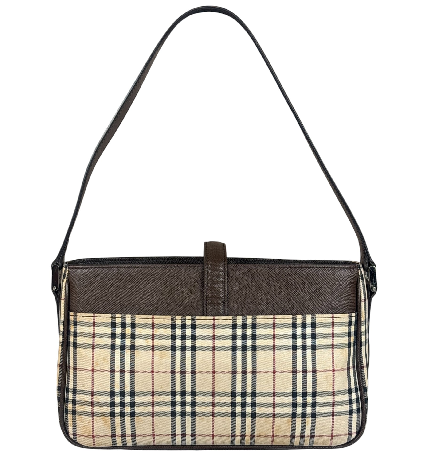 Burberry Brown Leather House Shoulder Bag