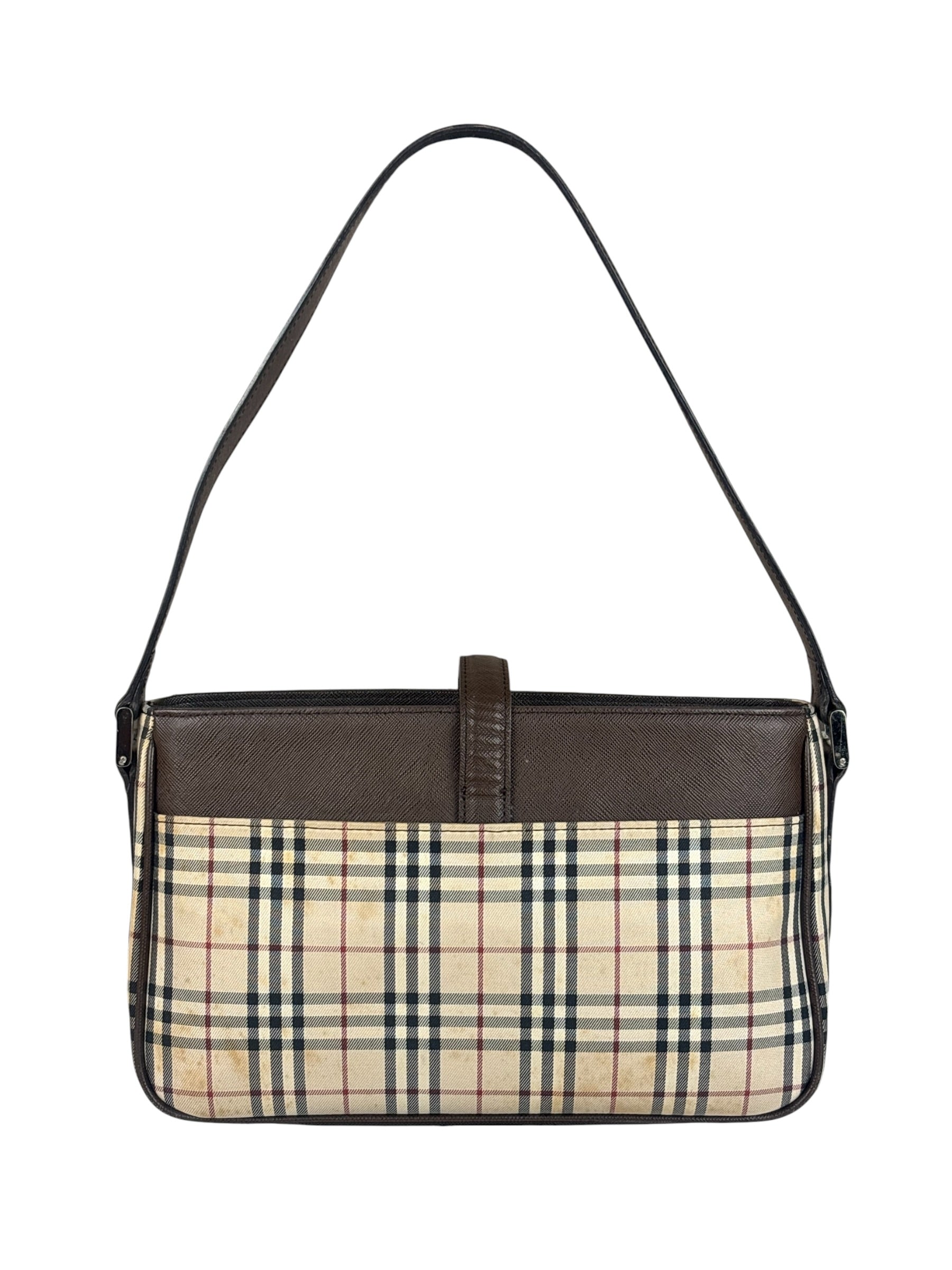 Burberry Brown Leather House Shoulder Bag