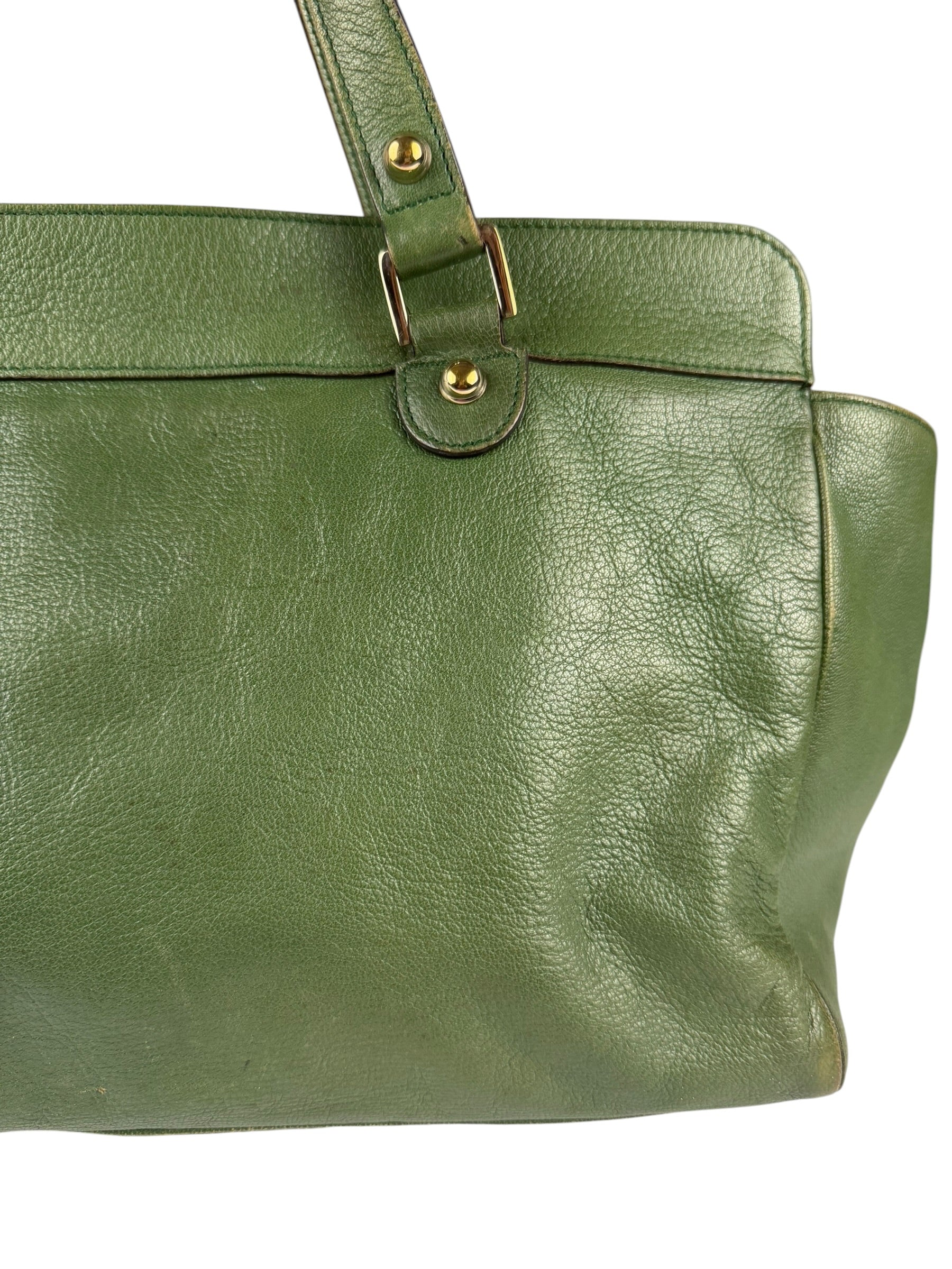 Gucci Green Leather Blondie Shoulder Bag