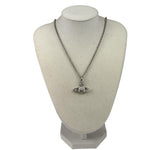Vivienne Westwood Silver Toned Bas Relief Pendant Necklace