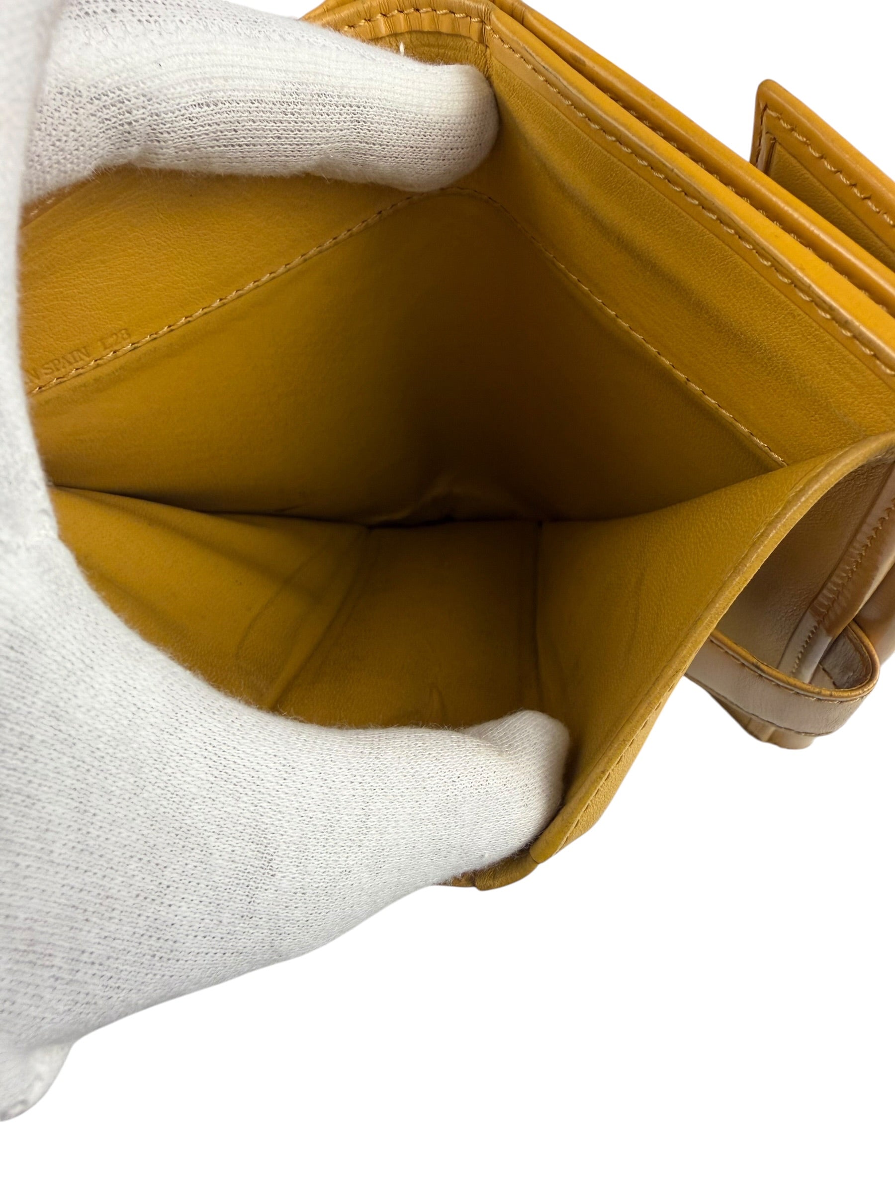 Loewe Vintage Yellow Leather Bifold Wallet