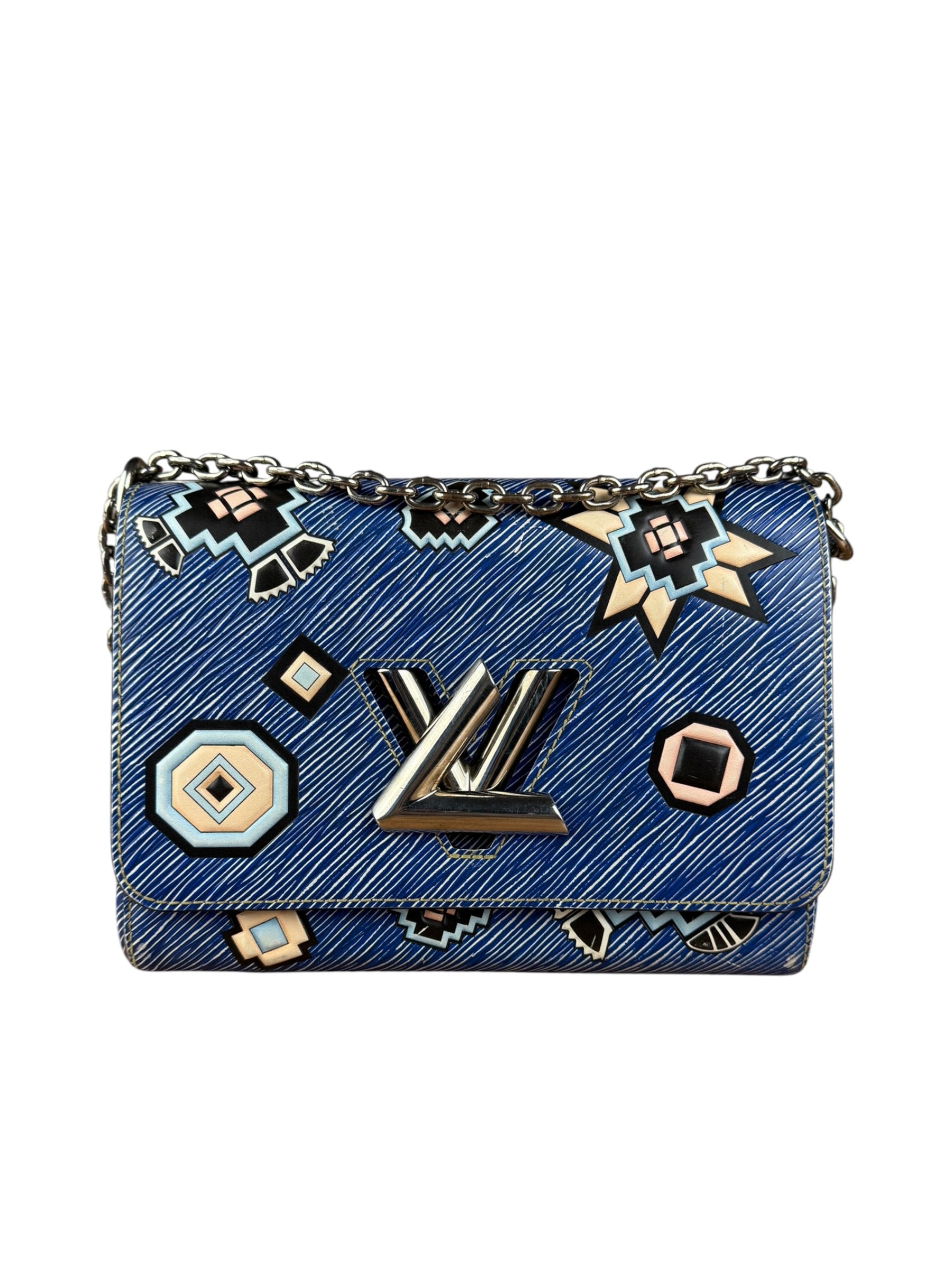 Louis Vuitton Blue Aztec Epi Leather Twist MM Bag