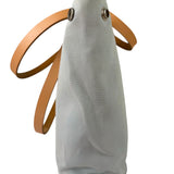 Hermes Light Blue Canvas Leather Trim Cabag Elan Tote