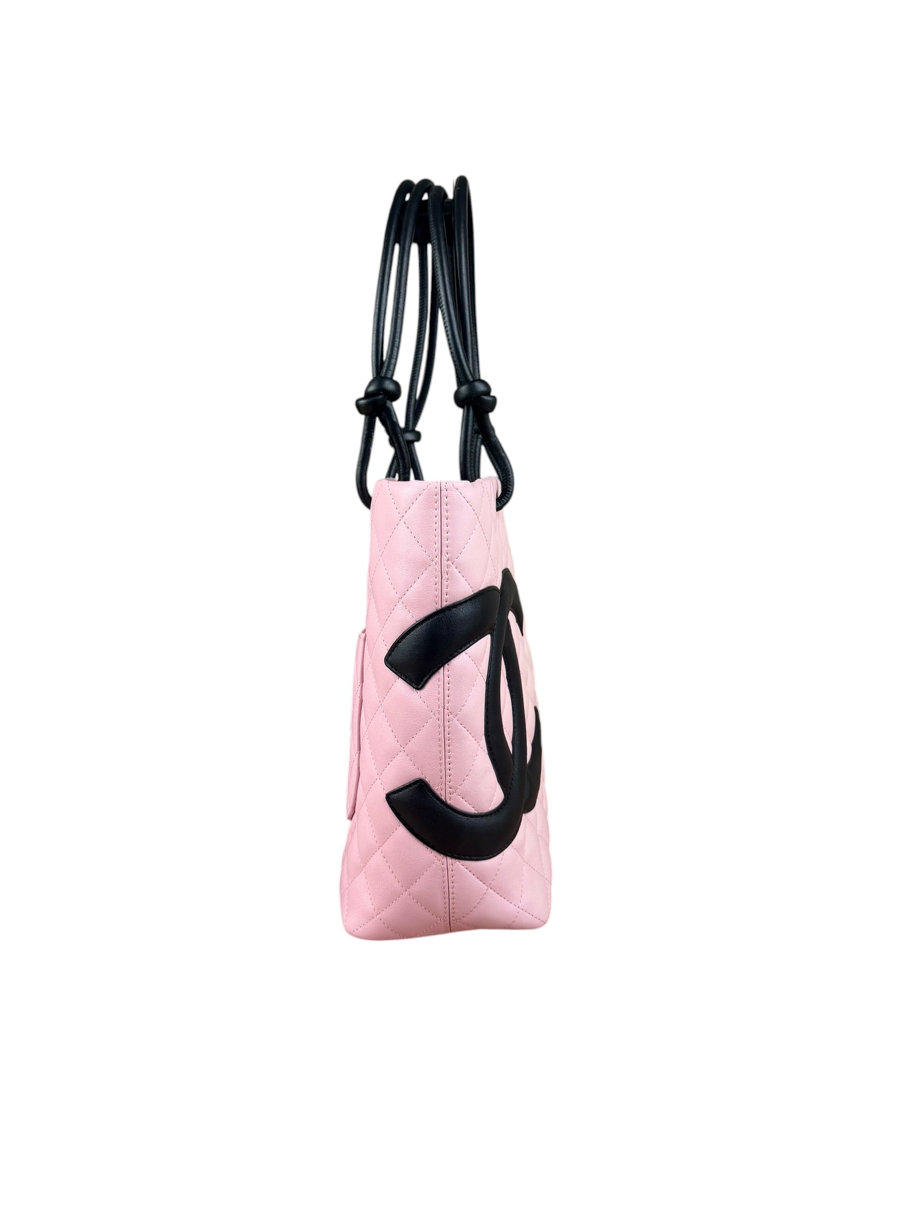 Chanel Black/Pink Cambon Quilted Leather Tote Bag 2004