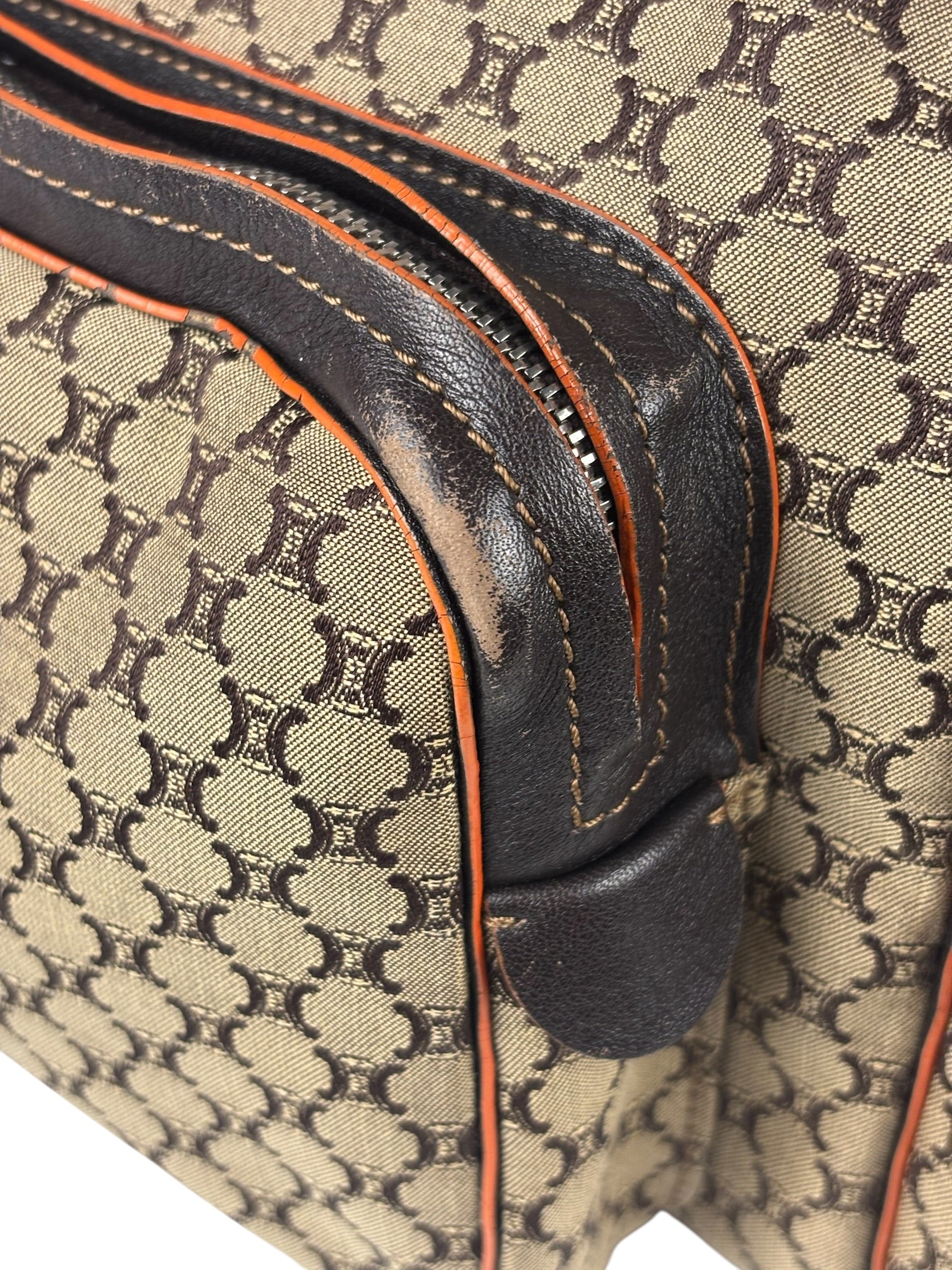 Celine Vintage Canvas Macadam Messenger Bag