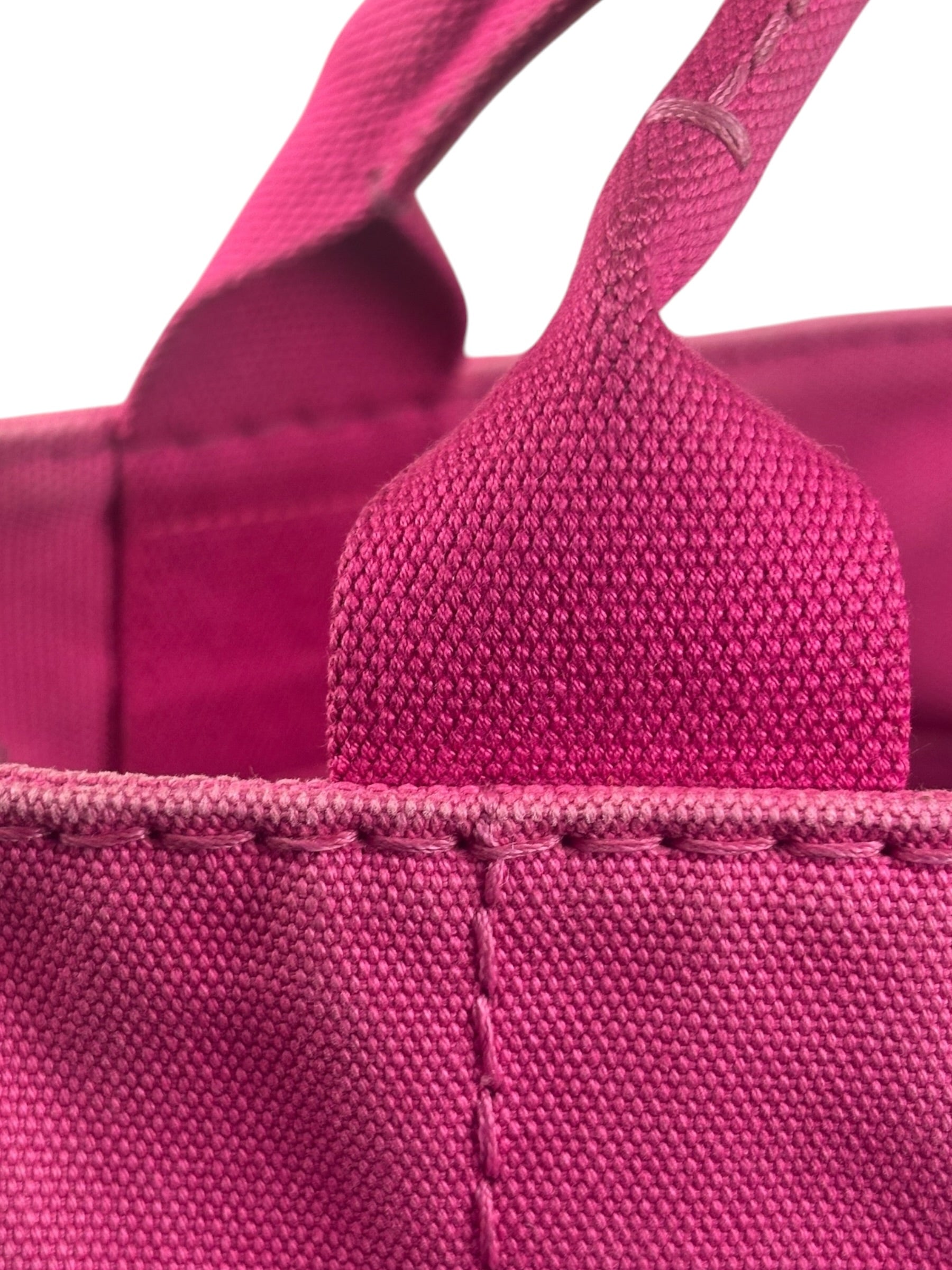 Prada Pink Canvas Canapa Hand Bag