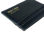 Gucci Vintage Black Leather Card Holder