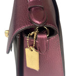 Coach Metallic Berry Leather Signature Cassidy Two-Way Bag