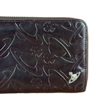 Vivienne Westwood Brown Leather Logo Zippy Wallet