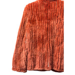 Fabio Mantegazza Vintage Orange Sheared Faux Fur Coat