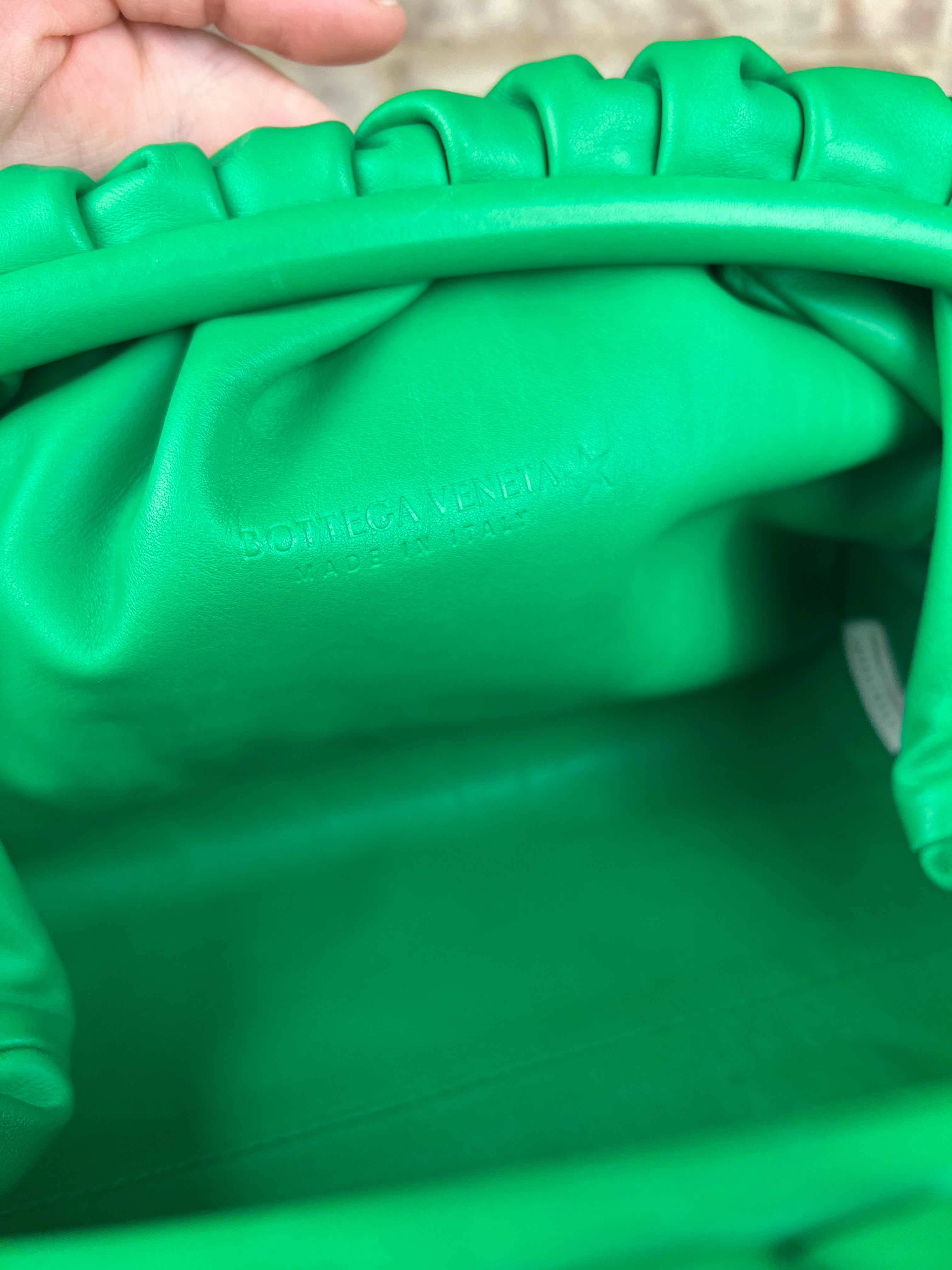 Bottega Veneta Green Large Pouch Clutch