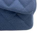Chanel Blue Jersey Classic Flap Shoulder Bag 2009