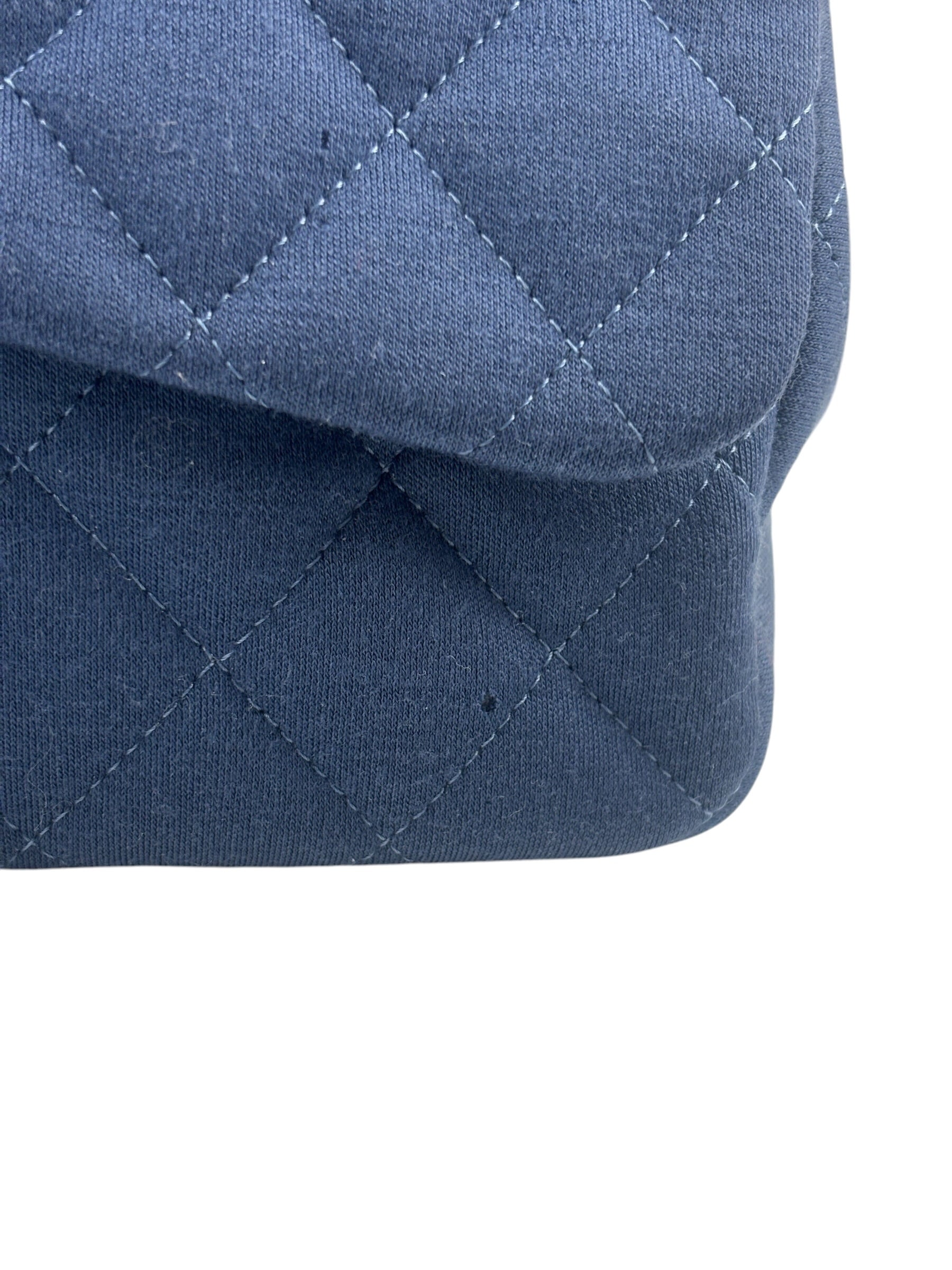Chanel Blue Jersey Classic Flap Shoulder Bag 2009