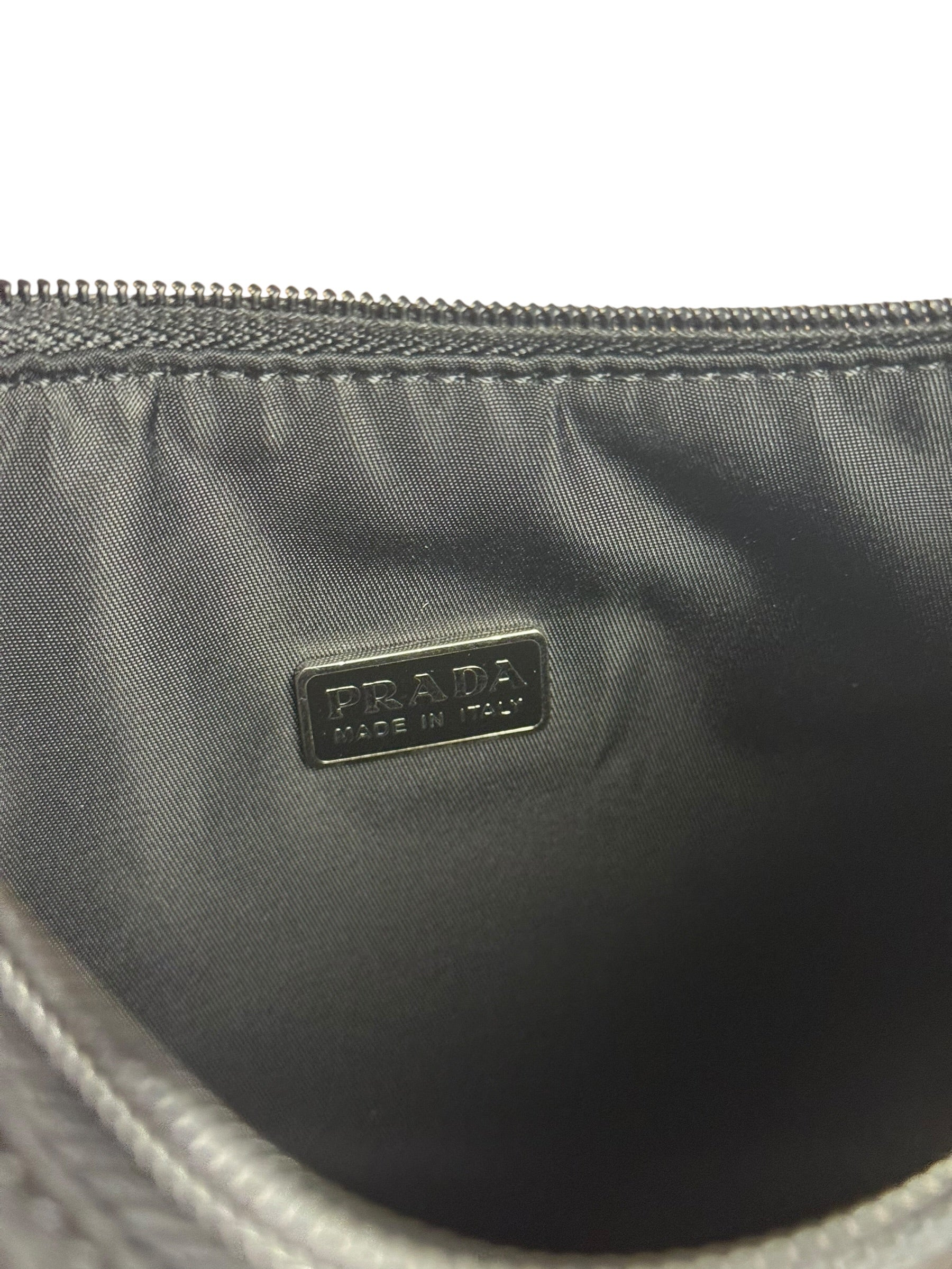 Prada Vintage Black Nylon Pochette