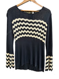 90s Fendi Black/White Wavy Stripe Knitted Shirt