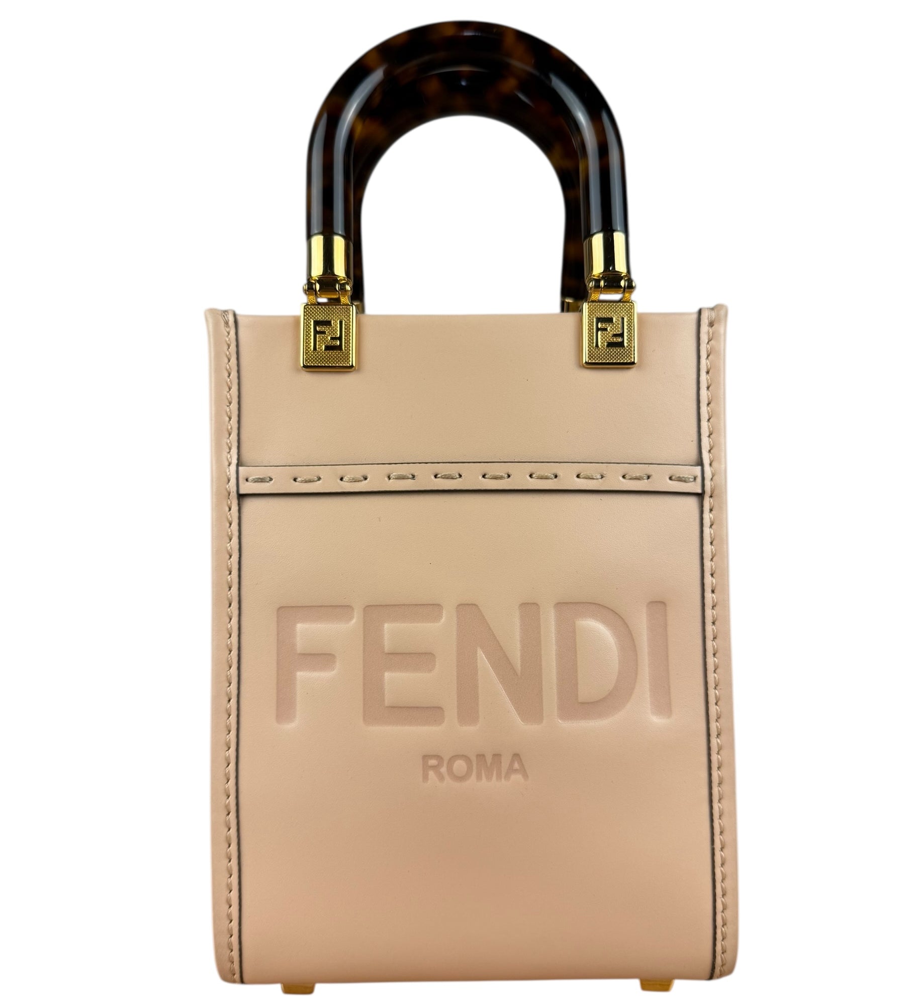 Fendi Mini Pink Sunshine Shopper Tote
