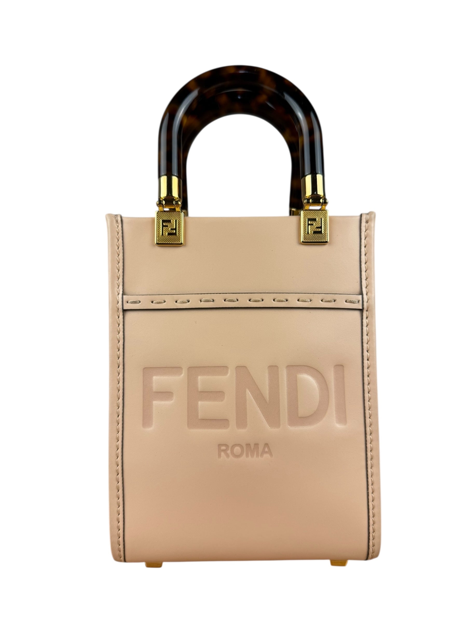 Fendi Mini Pink Sunshine Shopper Tote