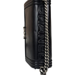 Chanel Black Calfskin Boy Flap Bag 2015
