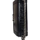 Chanel Black Calfskin Boy Flap Bag 2015