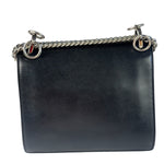 Fendi Black Leather Kan I Monster Eyes Shoulder Bag